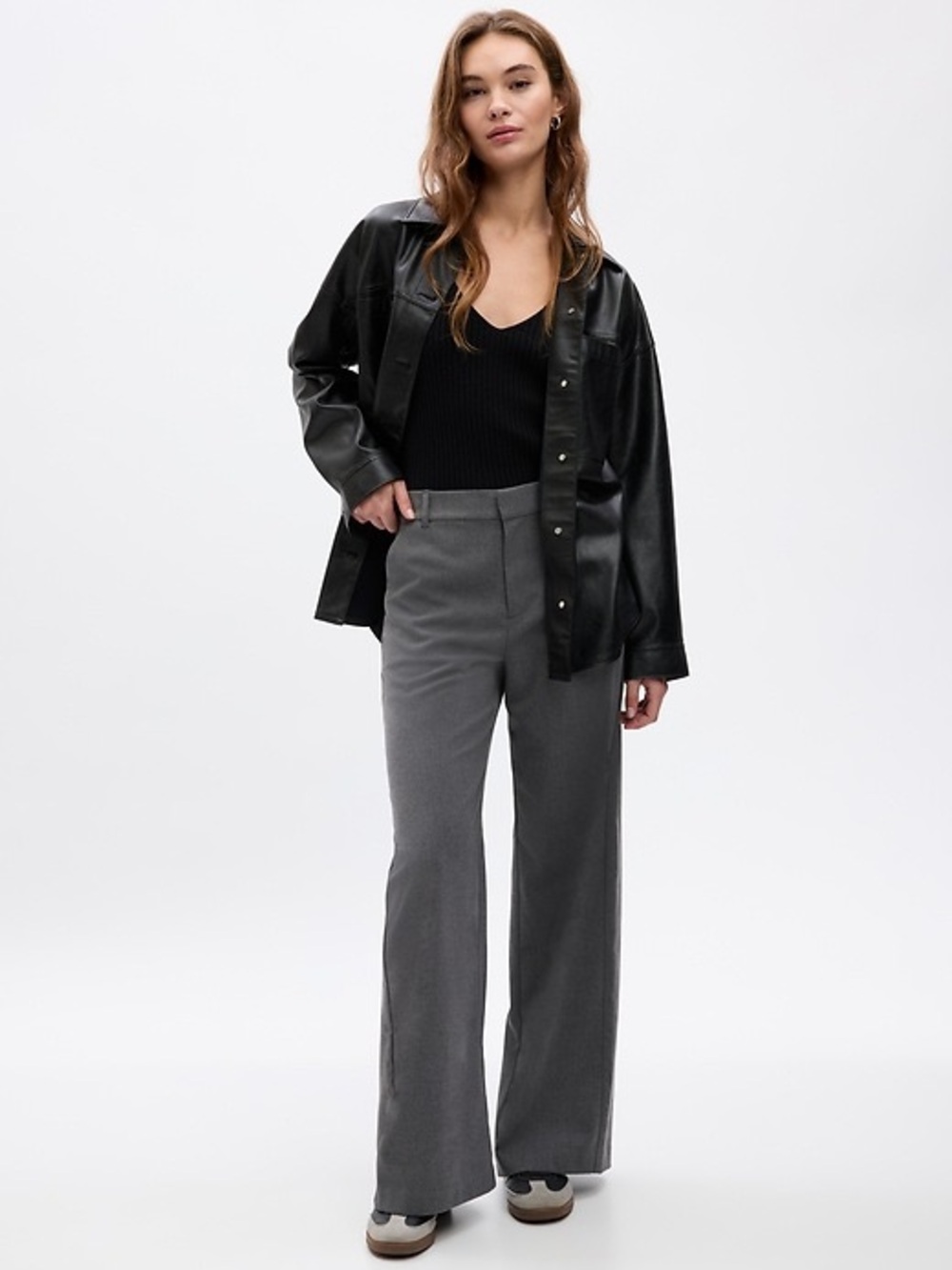 GAP Twill Wide-Leg Trousers, NWT